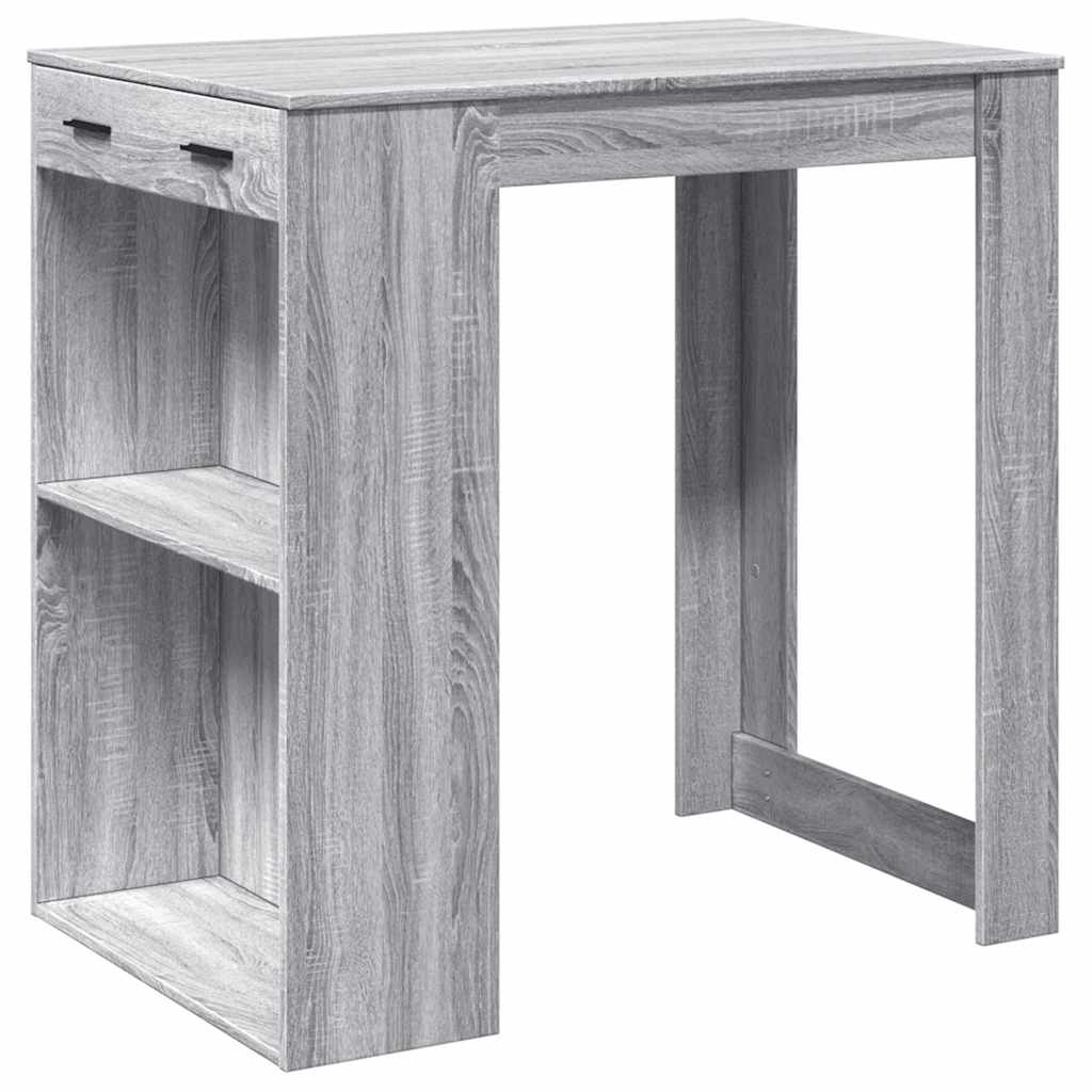 Bar table, Sonoma gray, 102x70x103.5 cm, processed wood