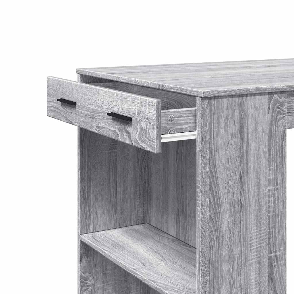 Bar table, Sonoma gray, 102x70x103.5 cm, processed wood