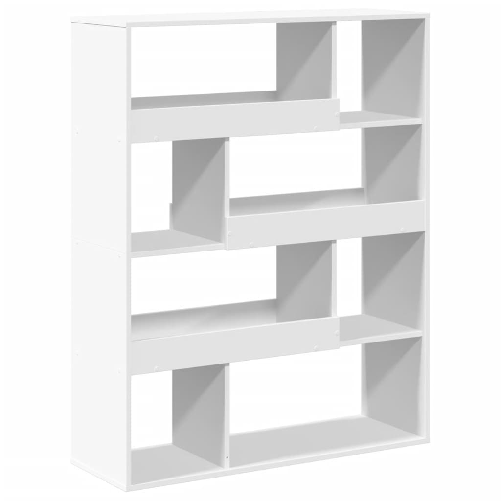 Bookcase, white, 100x33x125.5 cm, processed wood