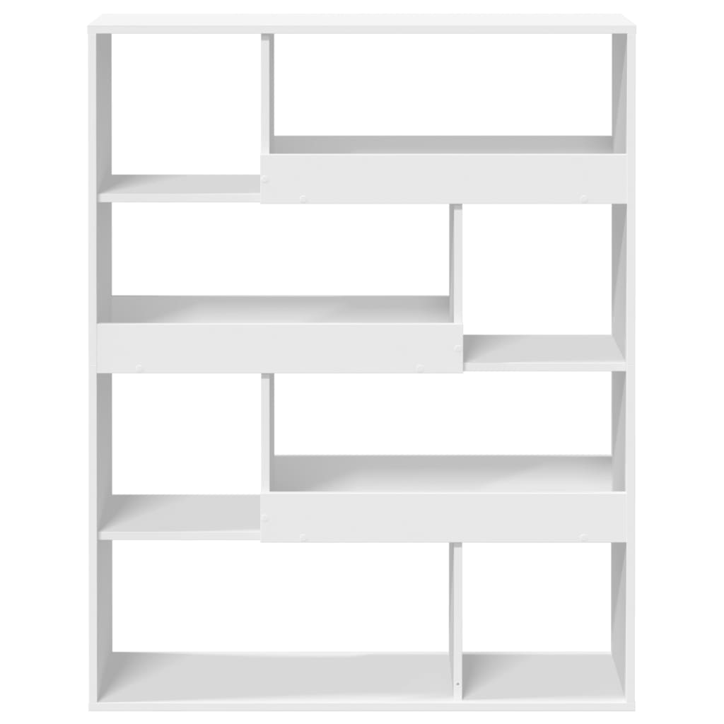 Bookcase, white, 100x33x125.5 cm, processed wood