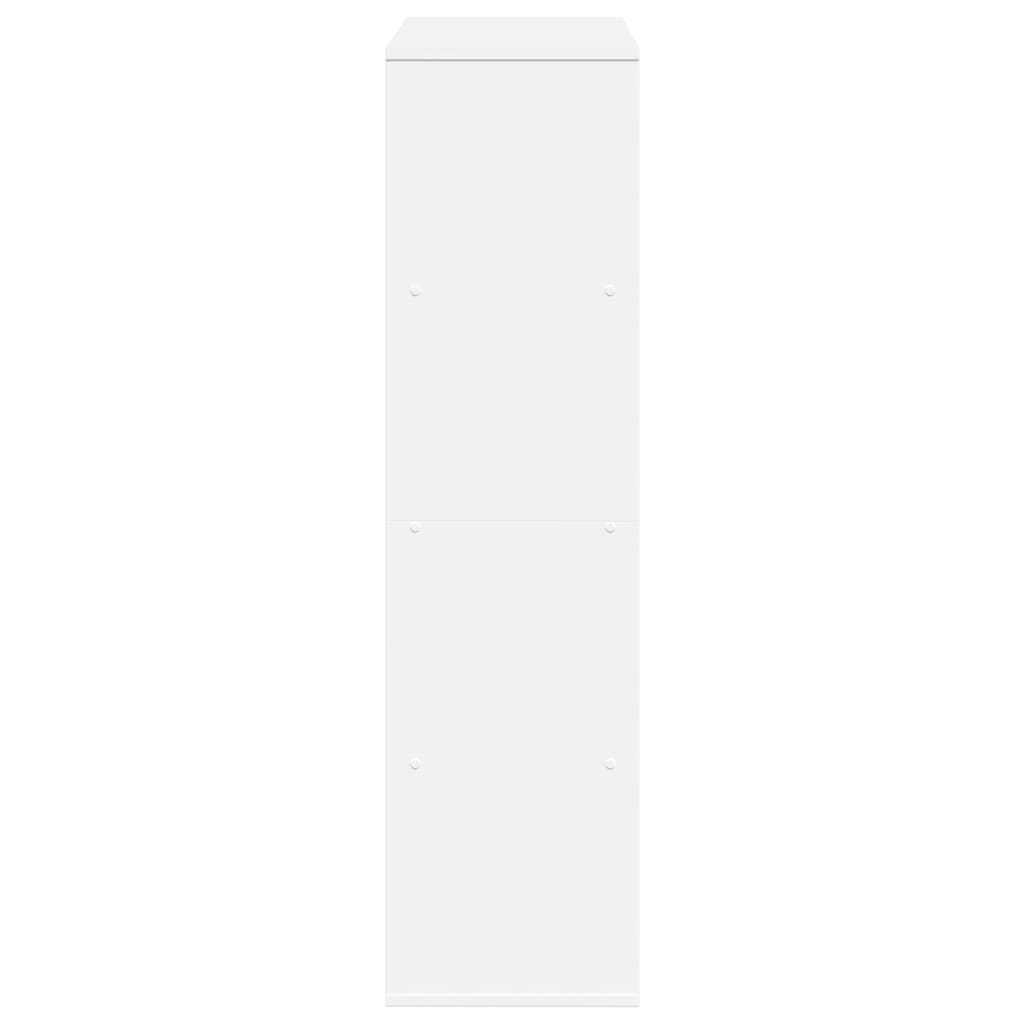 Bookcase, white, 100x33x125.5 cm, processed wood