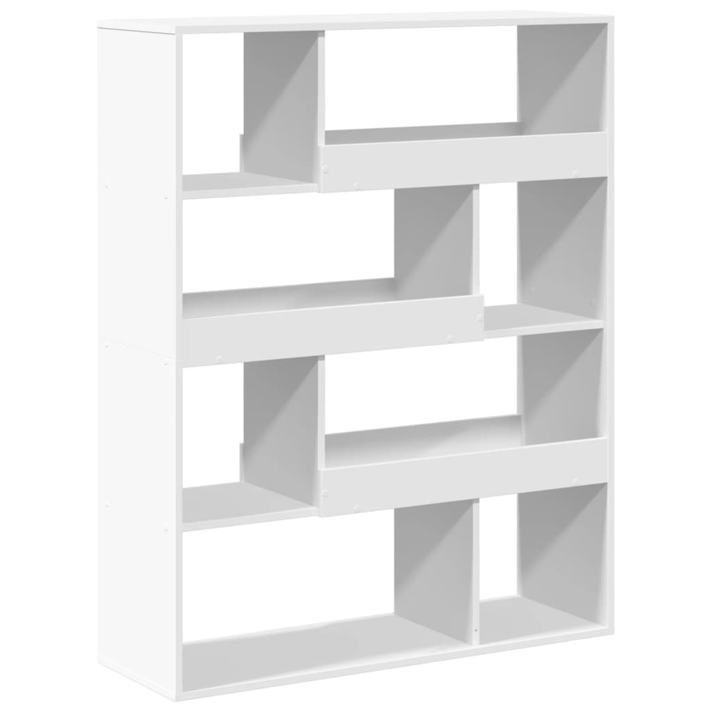 Bookcase, white, 100x33x125.5 cm, processed wood