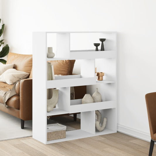 Bookcase, white, 100x33x125.5 cm, processed wood