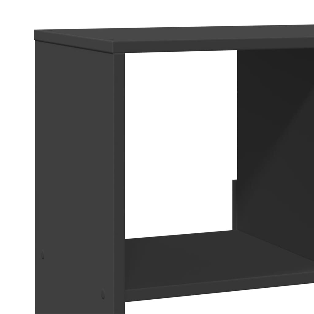 Bookcase, black, 100x33x125.5 cm, processed wood