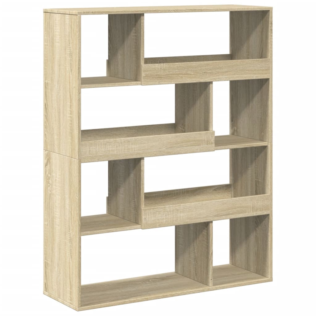 Bookcase, sonoma oak, 100x33x125.5 cm, processed wood