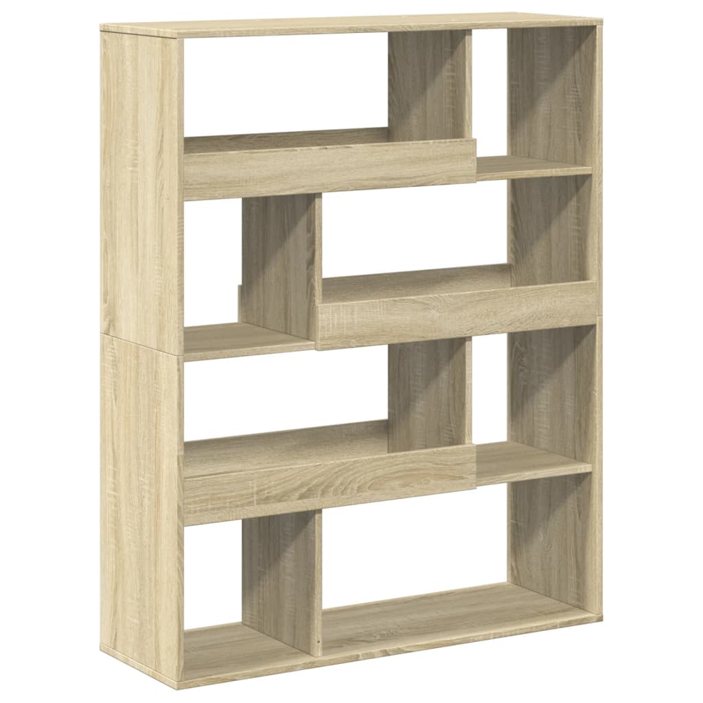 Bookcase, sonoma oak, 100x33x125.5 cm, processed wood