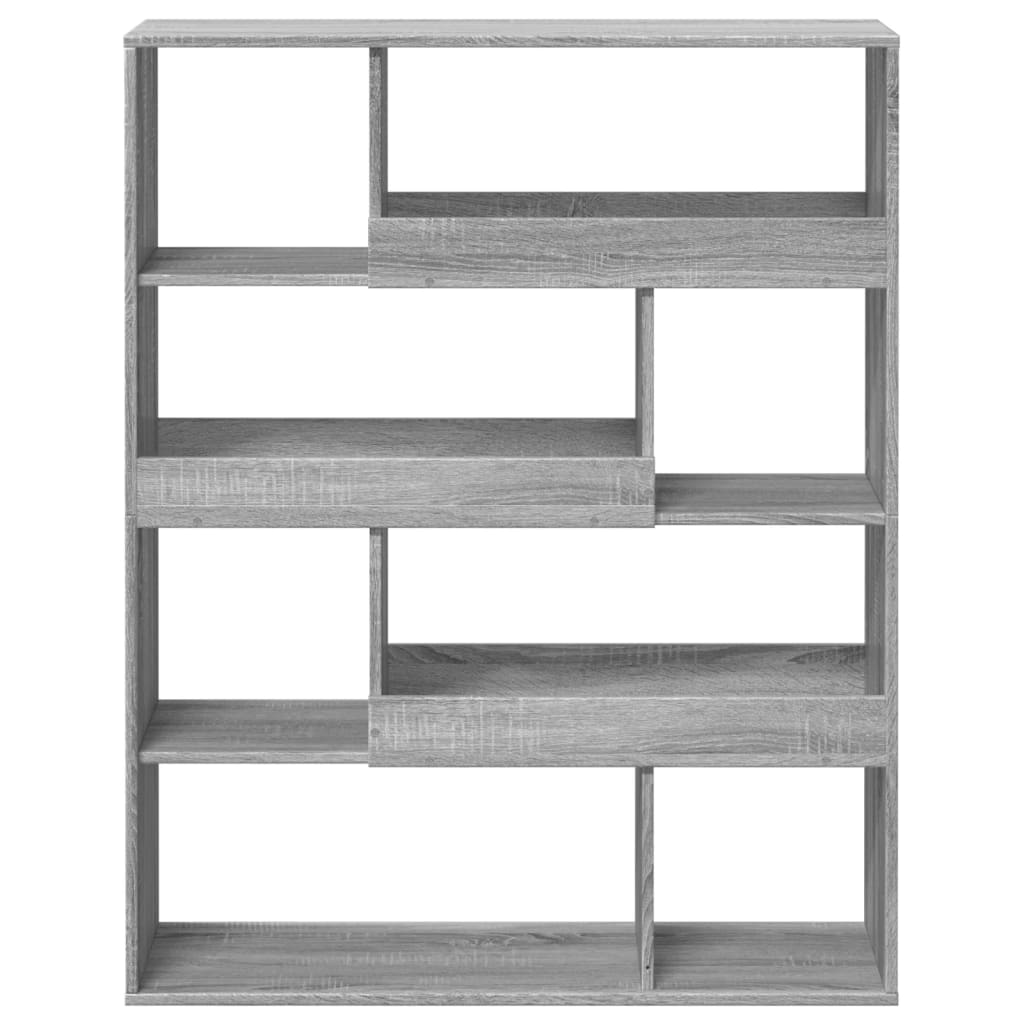 Bookcase, sonoma grey, 100x33x125.5 cm, engineered wood