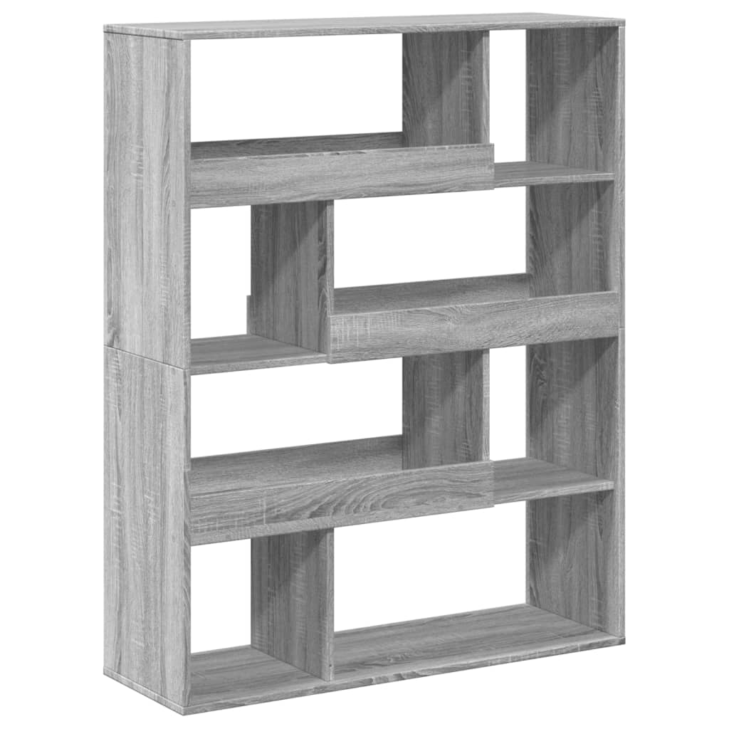 Bookcase, sonoma grey, 100x33x125.5 cm, engineered wood