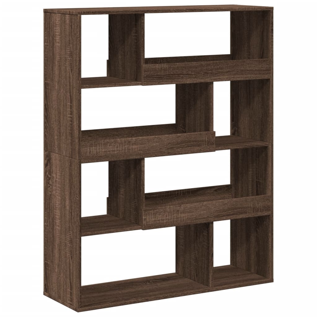 Bookcase, brown oak, 100x33x125.5 cm, processed wood