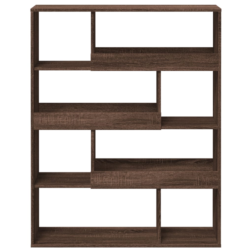 Bookcase, brown oak, 100x33x125.5 cm, processed wood