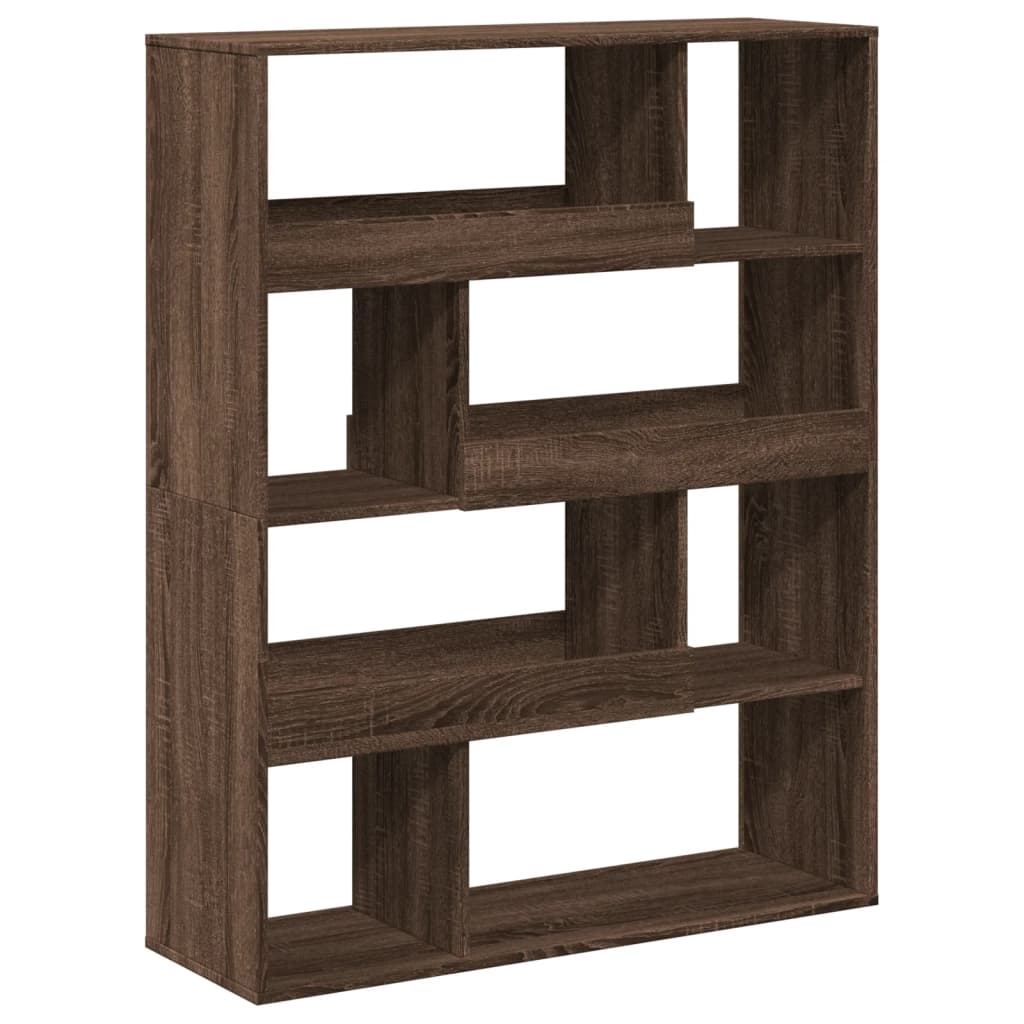 Bookcase, brown oak, 100x33x125.5 cm, processed wood