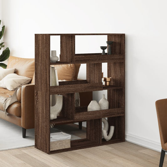 Bookcase, brown oak, 100x33x125.5 cm, processed wood