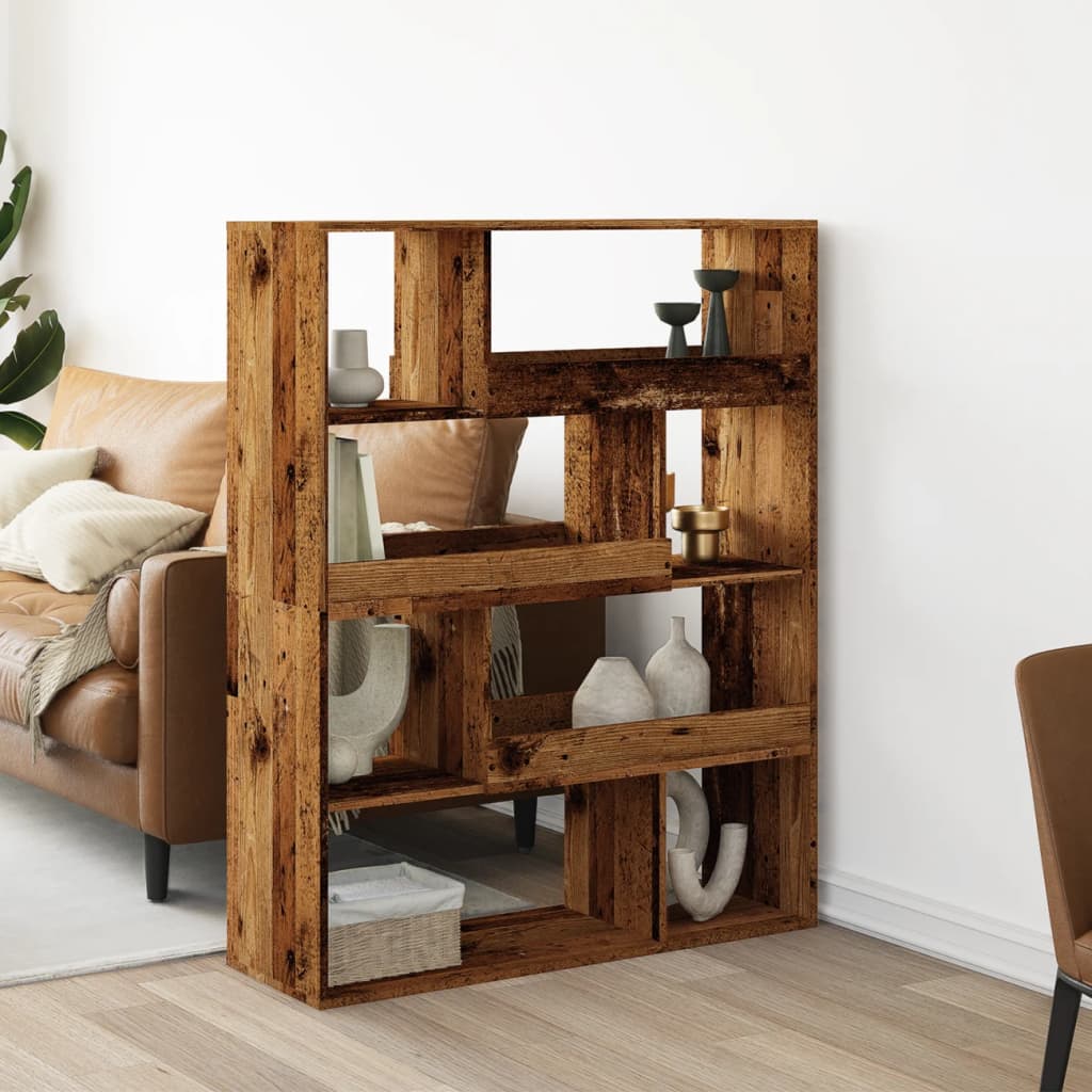 Bookcase, old wood, 100x33x125.5 cm, processed wood