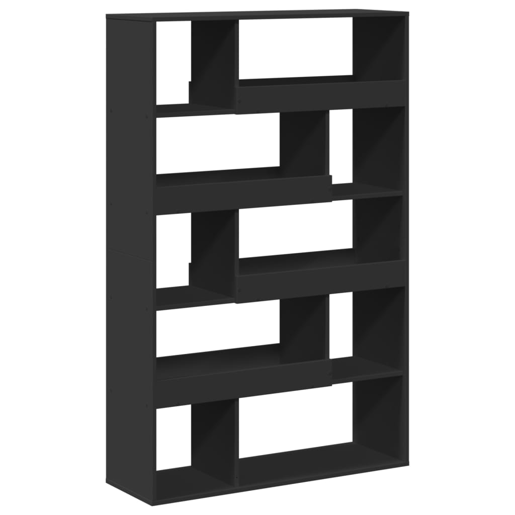 Bookcase, black, 100x33x156.5 cm, processed wood