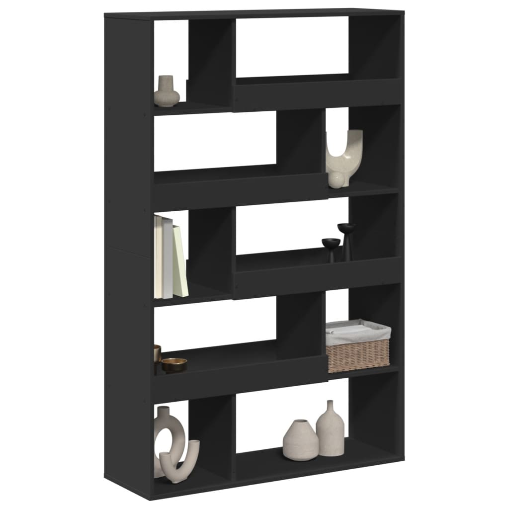 Bookcase, black, 100x33x156.5 cm, processed wood