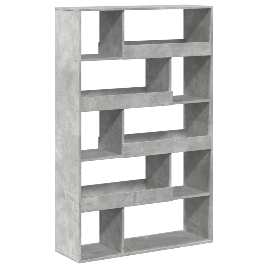 Bookcase, concrete gray, 100x33x156.5 cm, processed wood