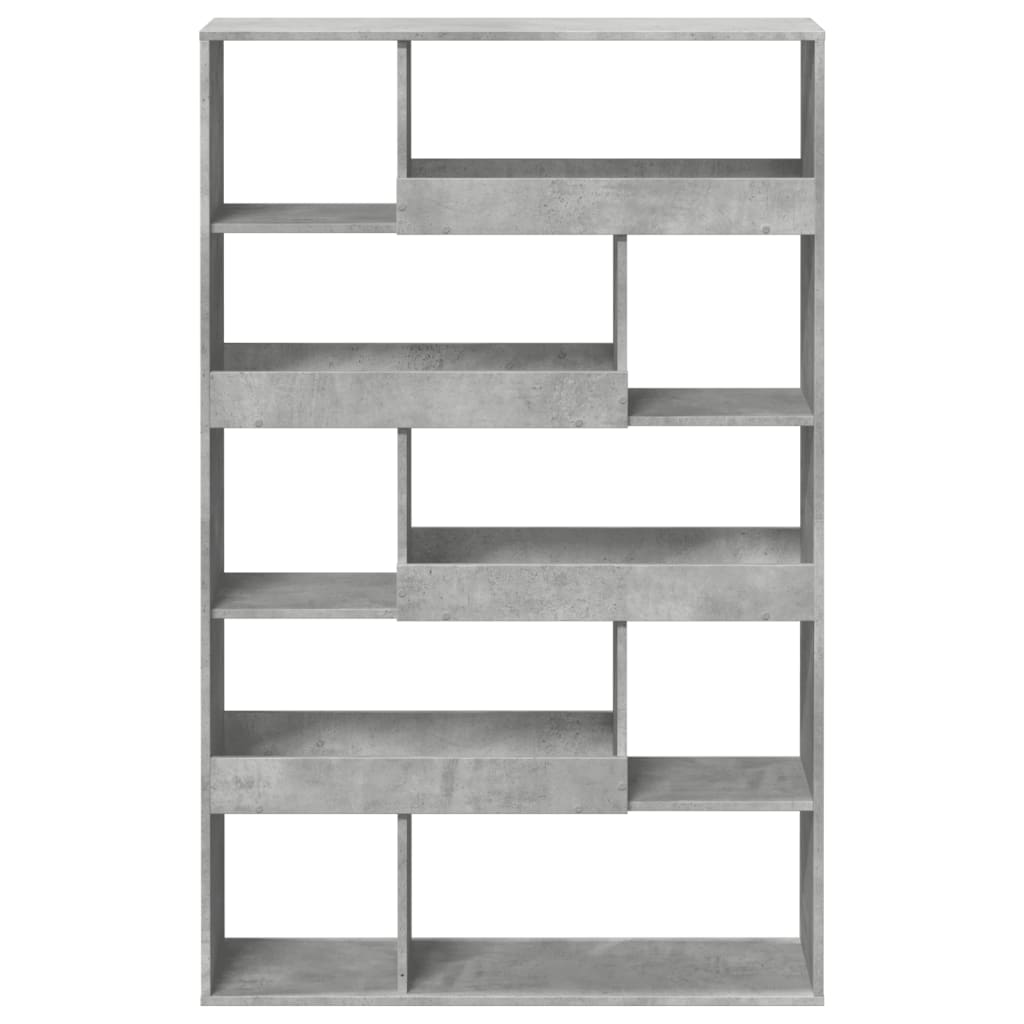 Bookcase, concrete gray, 100x33x156.5 cm, processed wood