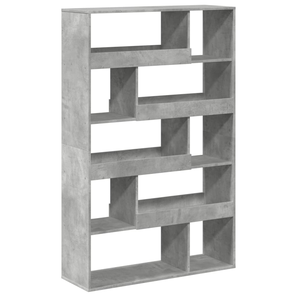 Bookcase, concrete gray, 100x33x156.5 cm, processed wood