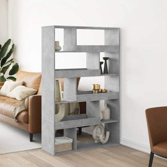 Bookcase, concrete gray, 100x33x156.5 cm, processed wood