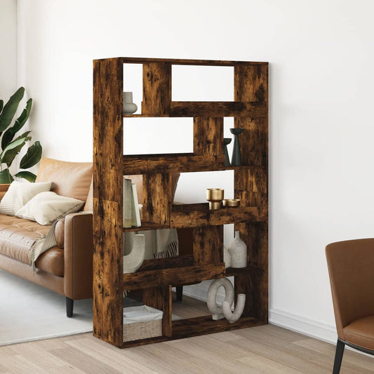 Bookcase, smoky oak, 100x33x156.5 cm, processed wood