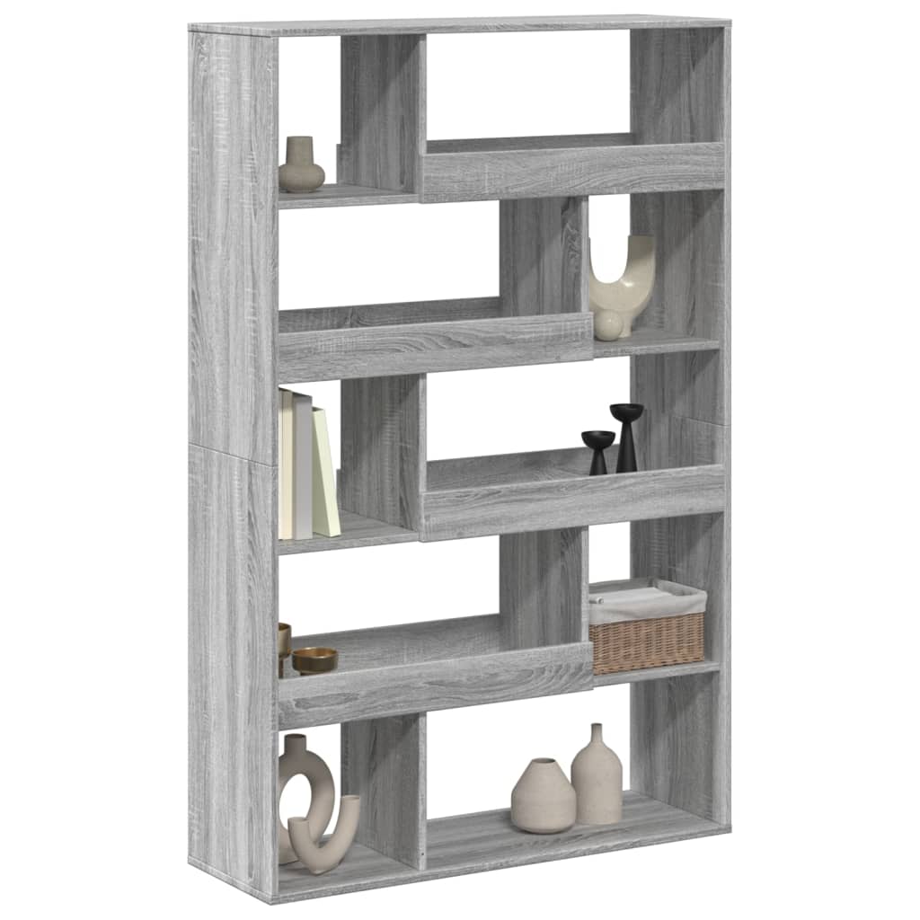 Bookcase, sonoma grey, 100x33x156.5 cm, engineered wood