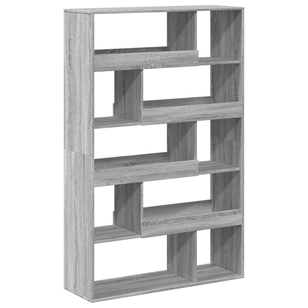 Bookcase, sonoma grey, 100x33x156.5 cm, engineered wood