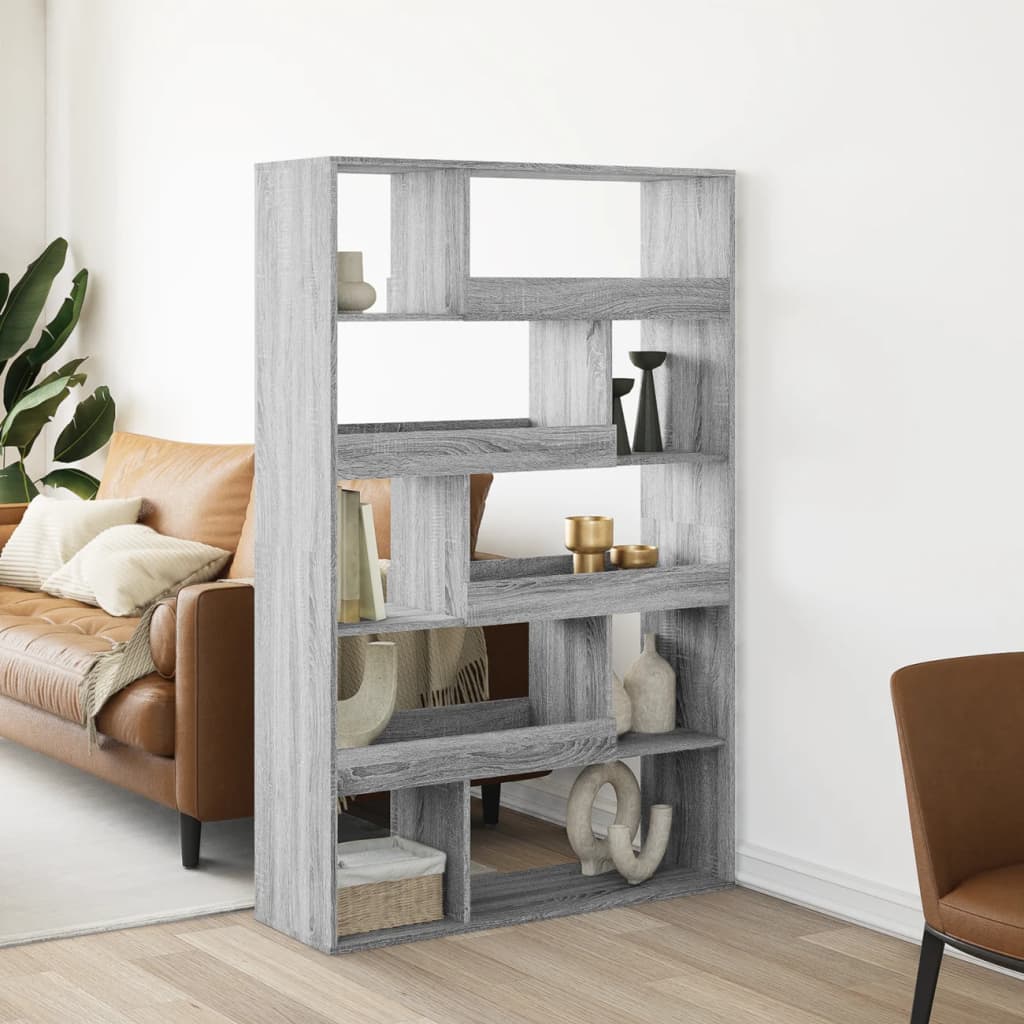 Bookcase, sonoma grey, 100x33x156.5 cm, engineered wood