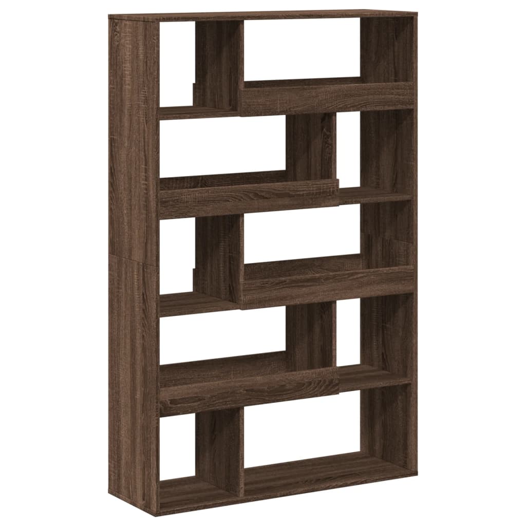 Bookcase, brown oak, 100x33x156.5 cm, processed wood