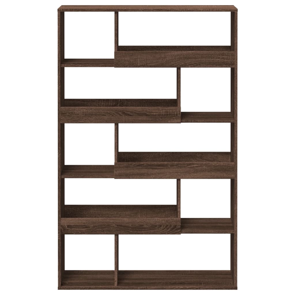 Bookcase, brown oak, 100x33x156.5 cm, processed wood