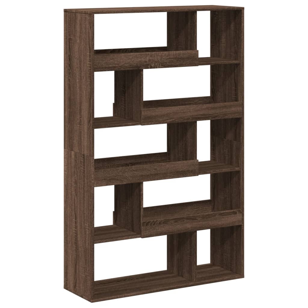 Bookcase, brown oak, 100x33x156.5 cm, processed wood