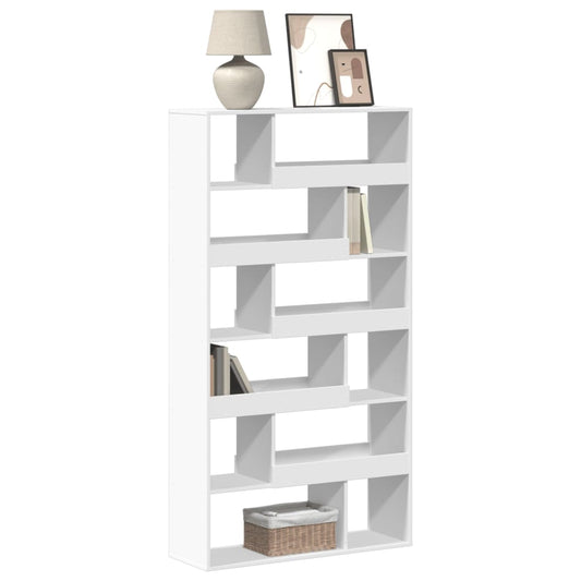 Bookcase, white, 100x33x187.5 cm, processed wood