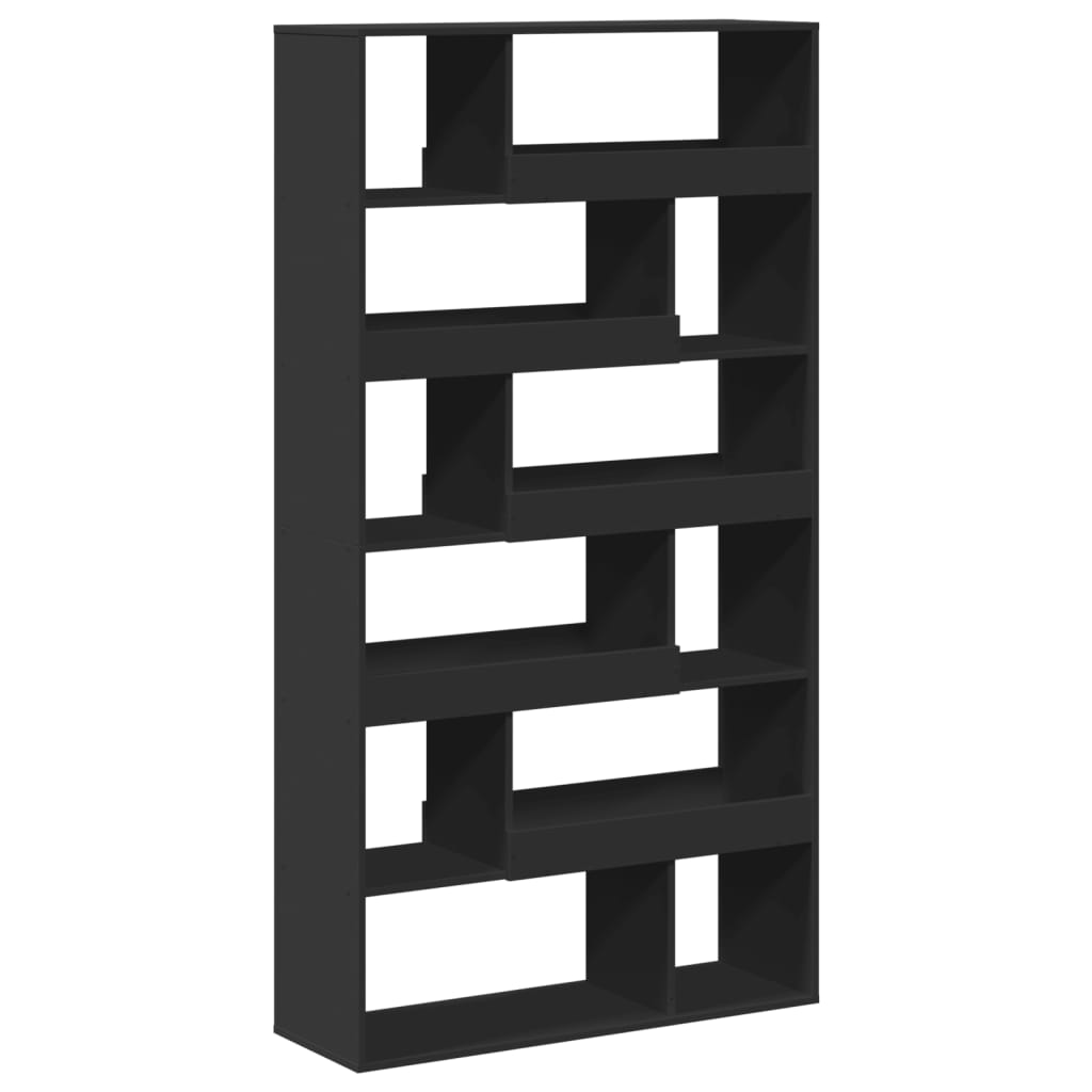 Bookcase, black, 100x33x187.5 cm, processed wood