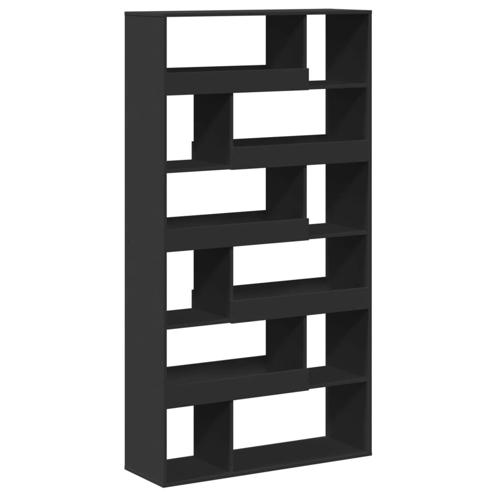 Bookcase, black, 100x33x187.5 cm, processed wood