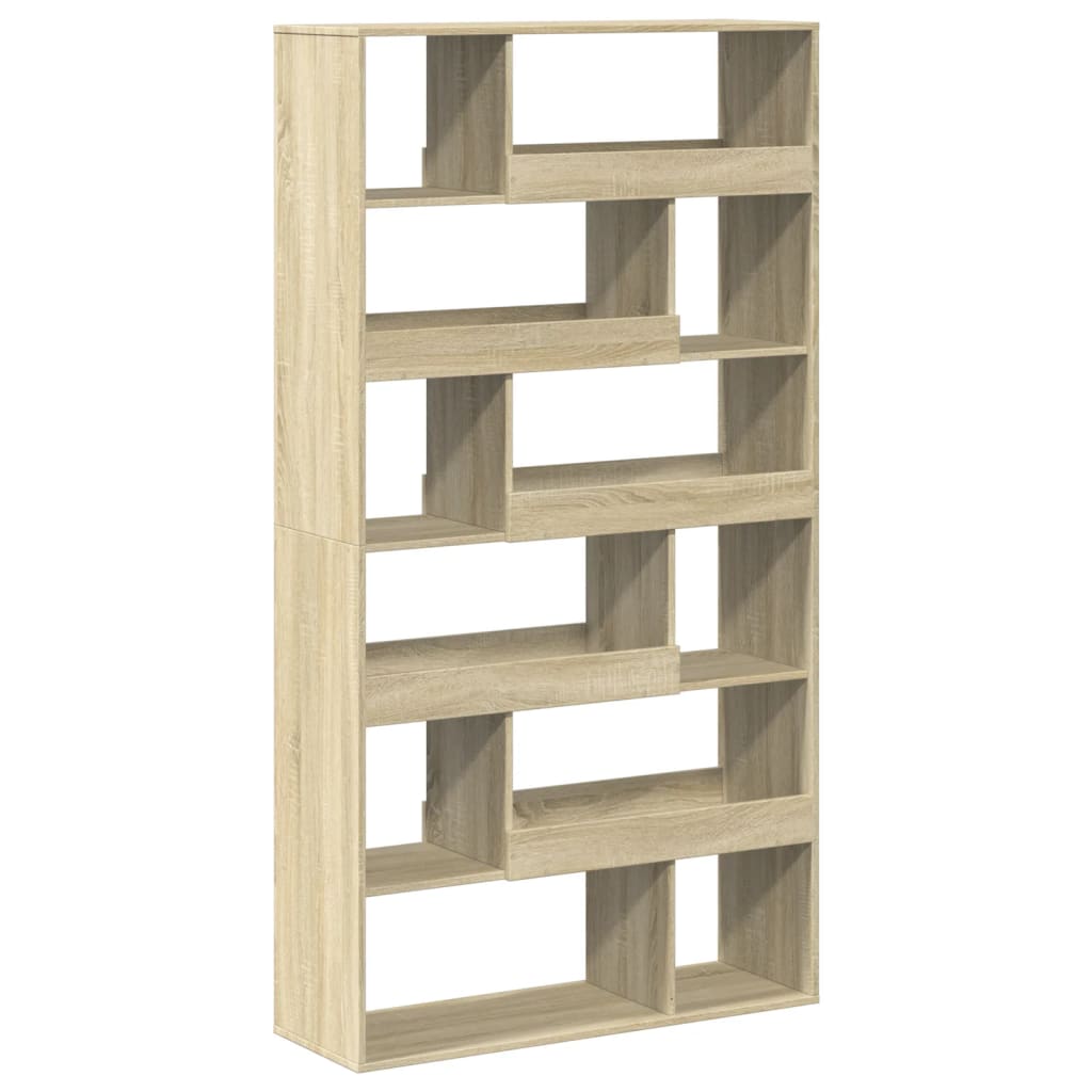 Bookcase, sonoma oak, 100x33x187.5 cm, processed wood