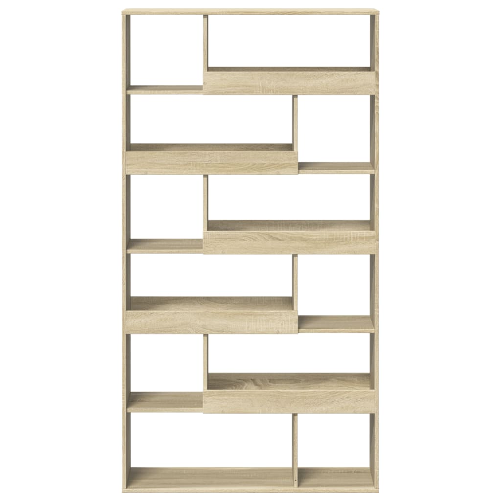 Bookcase, sonoma oak, 100x33x187.5 cm, processed wood