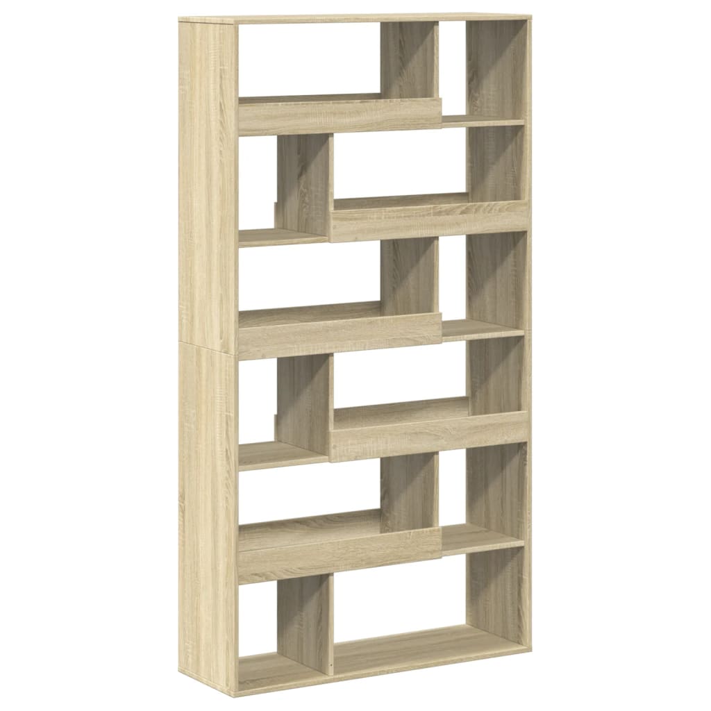 Bookcase, sonoma oak, 100x33x187.5 cm, processed wood