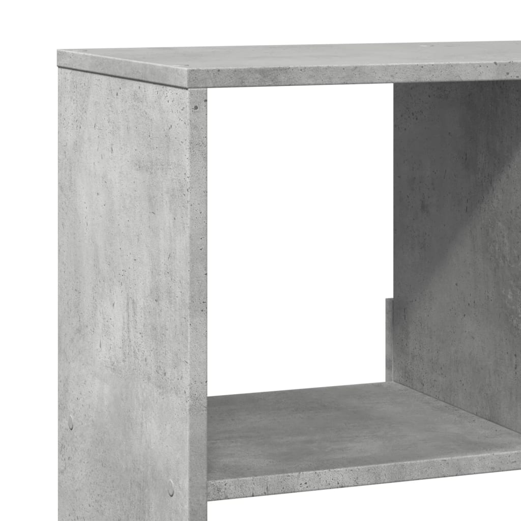 Bookcase, concrete gray, 100x33x187.5 cm, processed wood