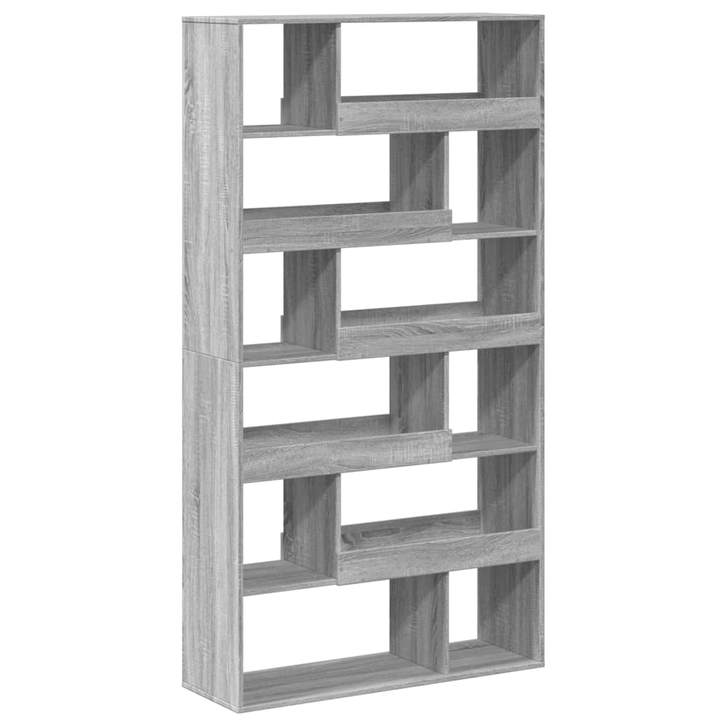 Bookcase, sonoma grey, 100x33x187.5 cm, engineered wood