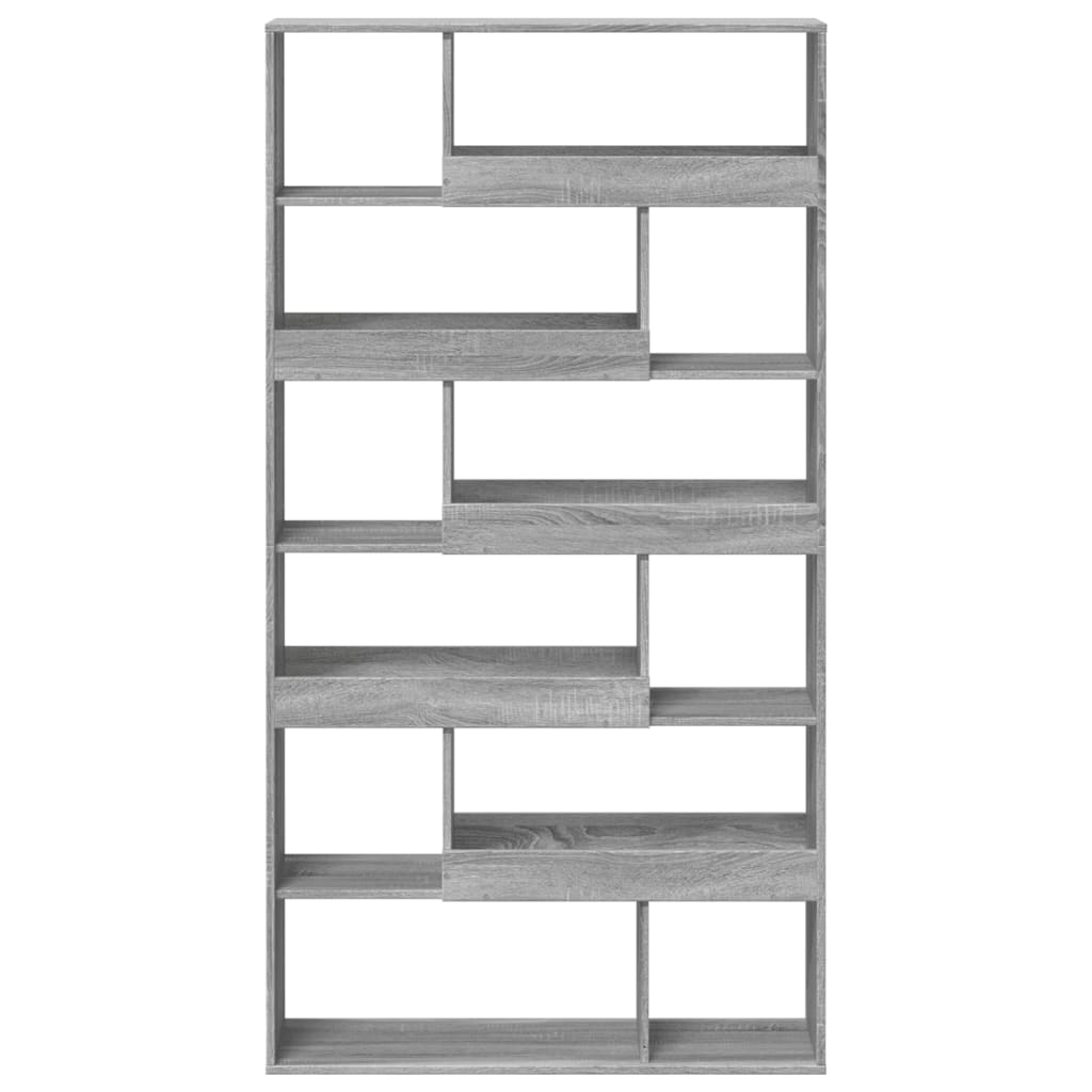 Bookcase, sonoma grey, 100x33x187.5 cm, engineered wood