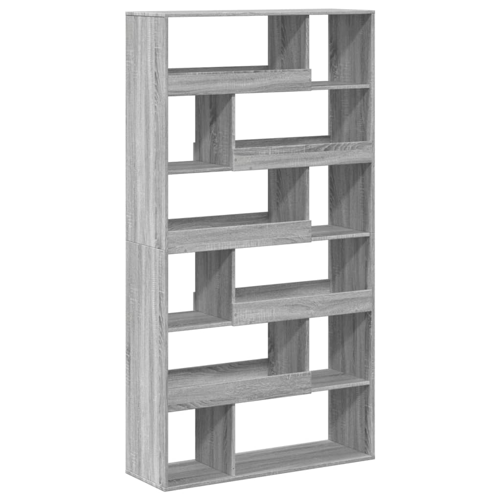 Bookcase, sonoma grey, 100x33x187.5 cm, engineered wood