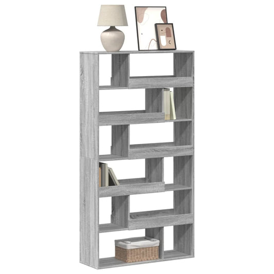 Bookcase, sonoma grey, 100x33x187.5 cm, engineered wood