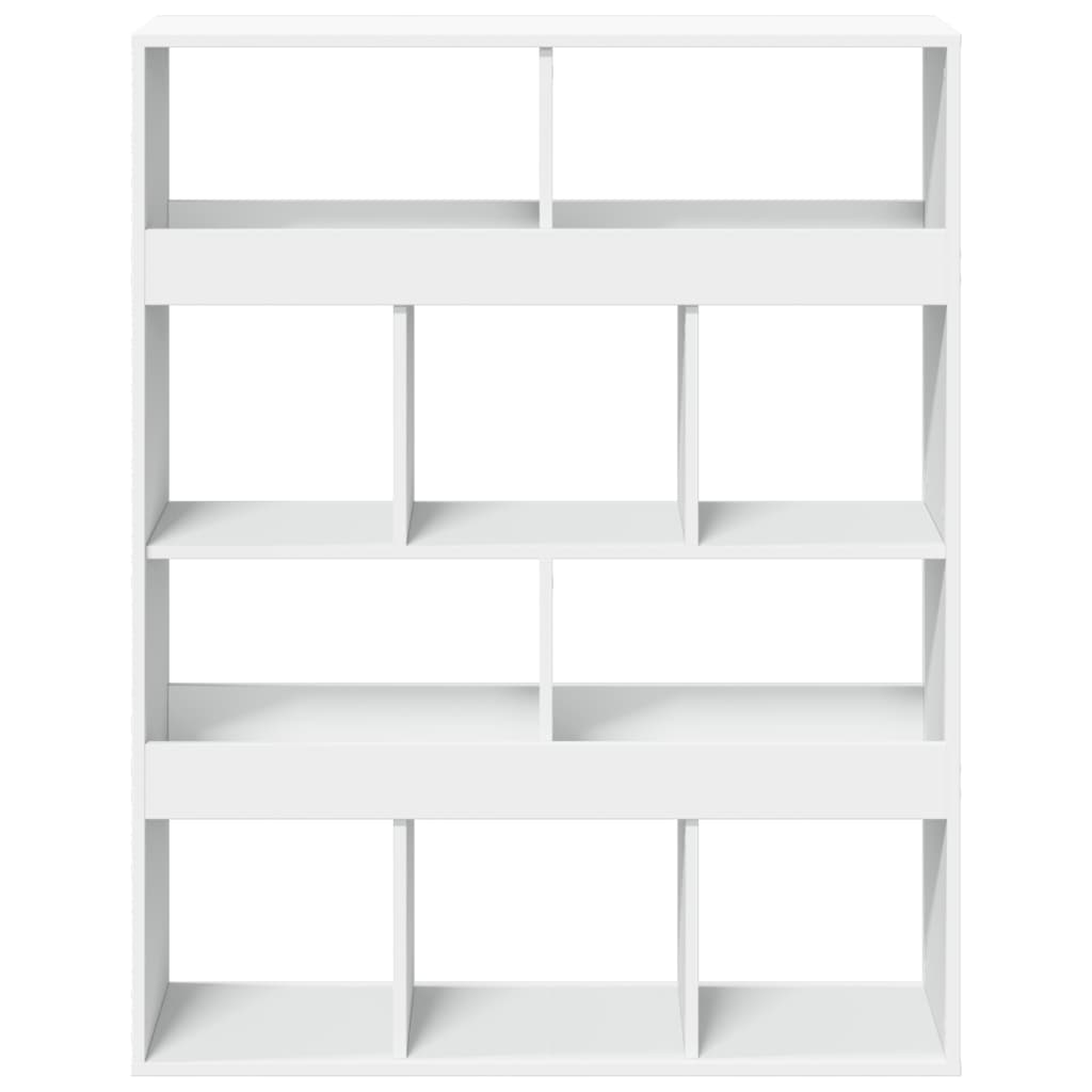 Bookcase, white, 100x33x125.5 cm, processed wood