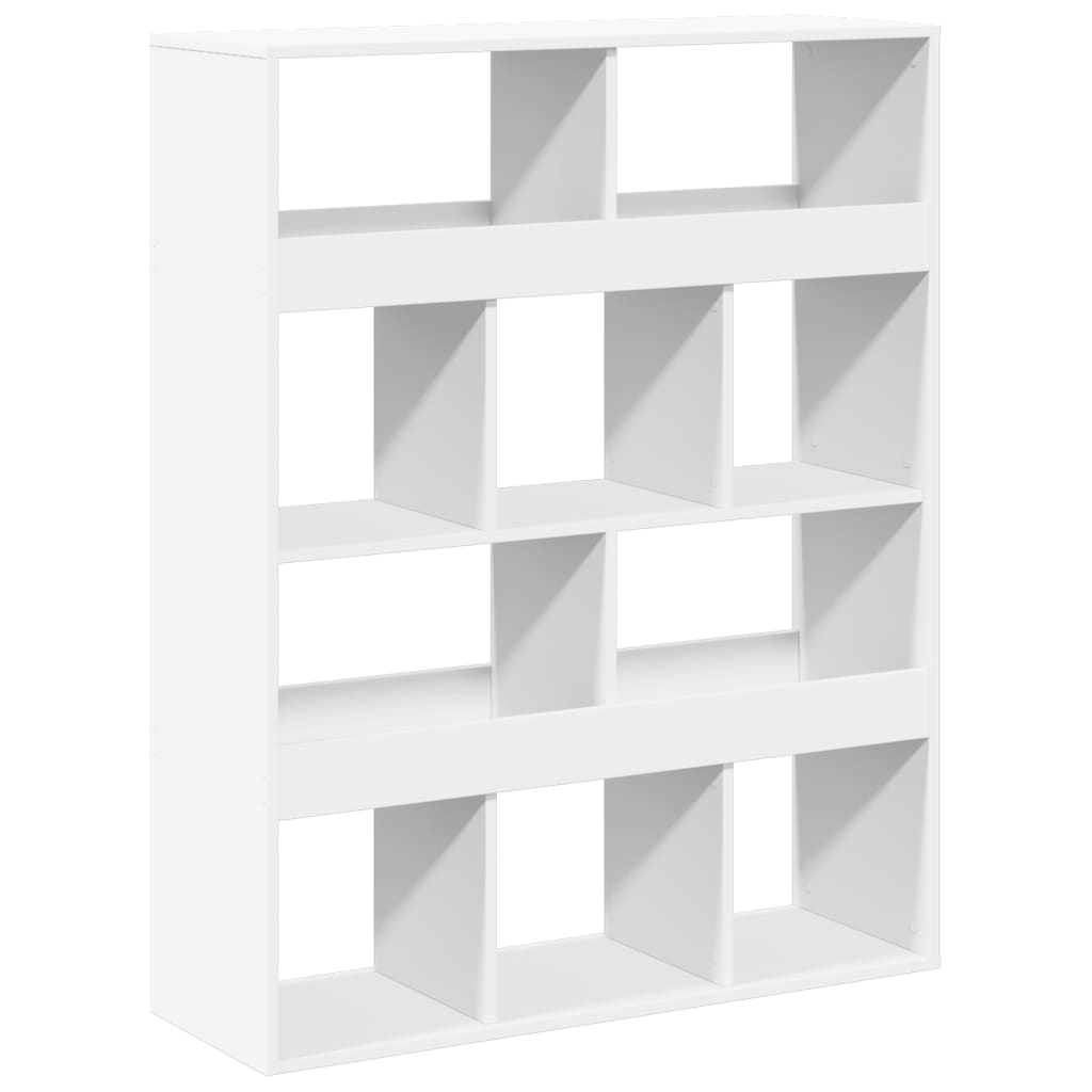 Bookcase, white, 100x33x125.5 cm, processed wood