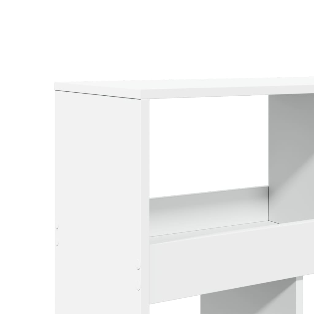 Bookcase, white, 100x33x125.5 cm, processed wood