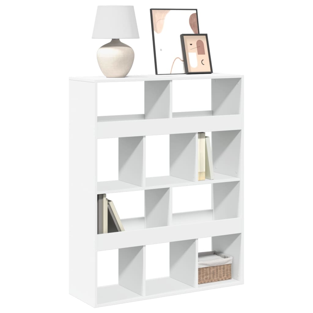 Bookcase, white, 100x33x125.5 cm, processed wood