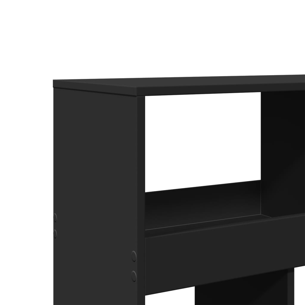 Bookcase, black, 100x33x125.5 cm, processed wood