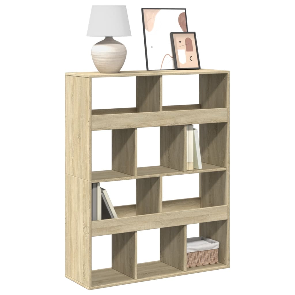 Bookcase, sonoma oak, 100x33x125.5 cm, processed wood