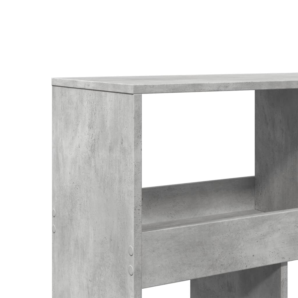 Bookcase, concrete gray, 100x33x125.5 cm, processed wood