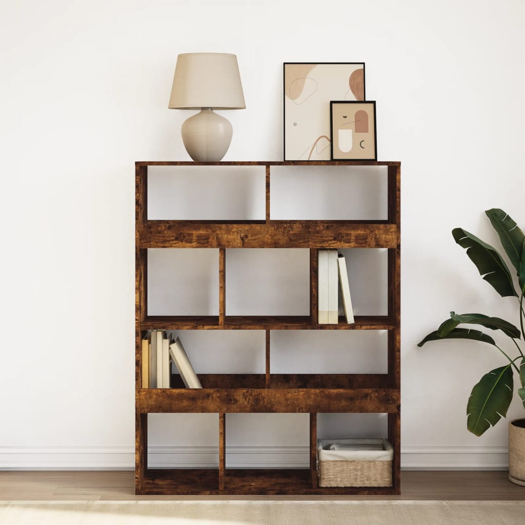 Bookcase, smoky oak, 100x33x125.5 cm, processed wood