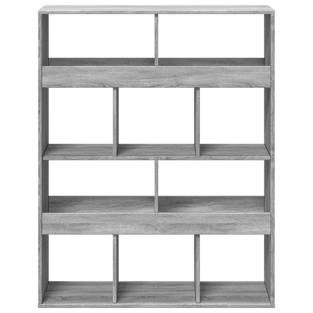 Bookcase, sonoma grey, 100x33x125.5 cm, engineered wood